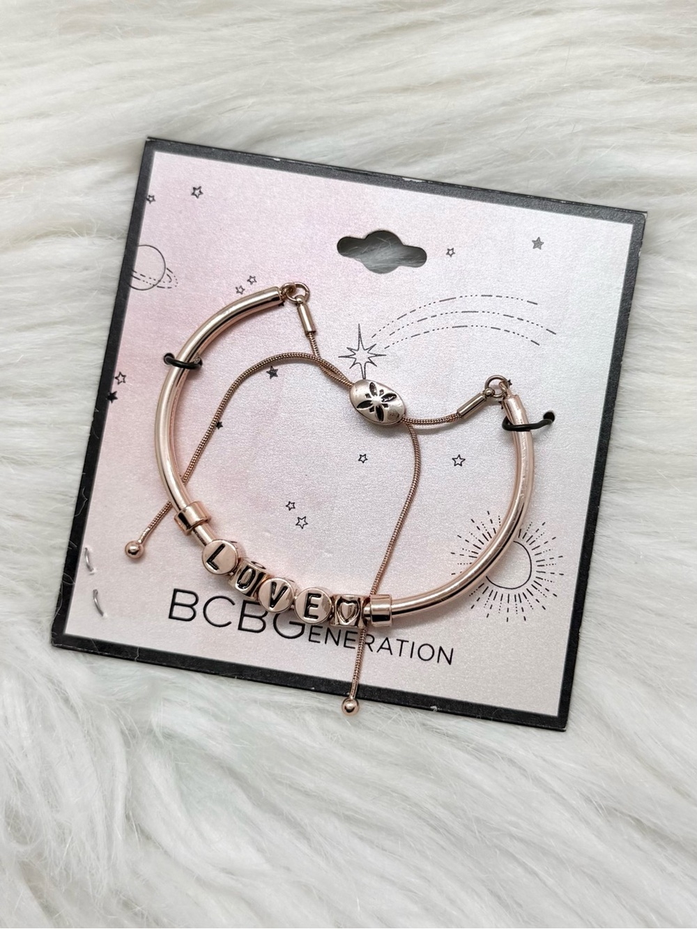 BCBGeneration 'LOVE' Adjustable Bracelet New with Package OS Fashion Jewelry